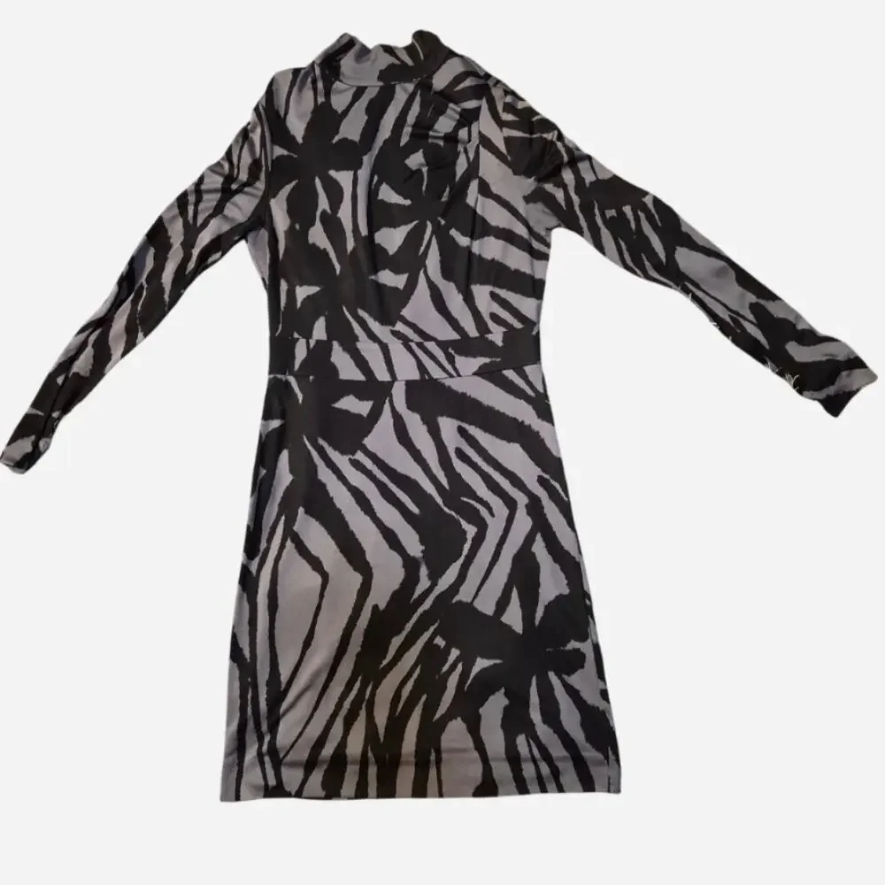 Tory Burch Interlock 100% Silck Mock Neck Dress